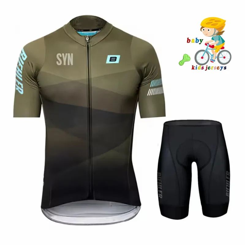 

Kids Pro Team 2025 SYN Cycling Jersey Set Summer Boys Cycling Clothing Road Race Bike Shirt Suit MTB Bicycle Shorts