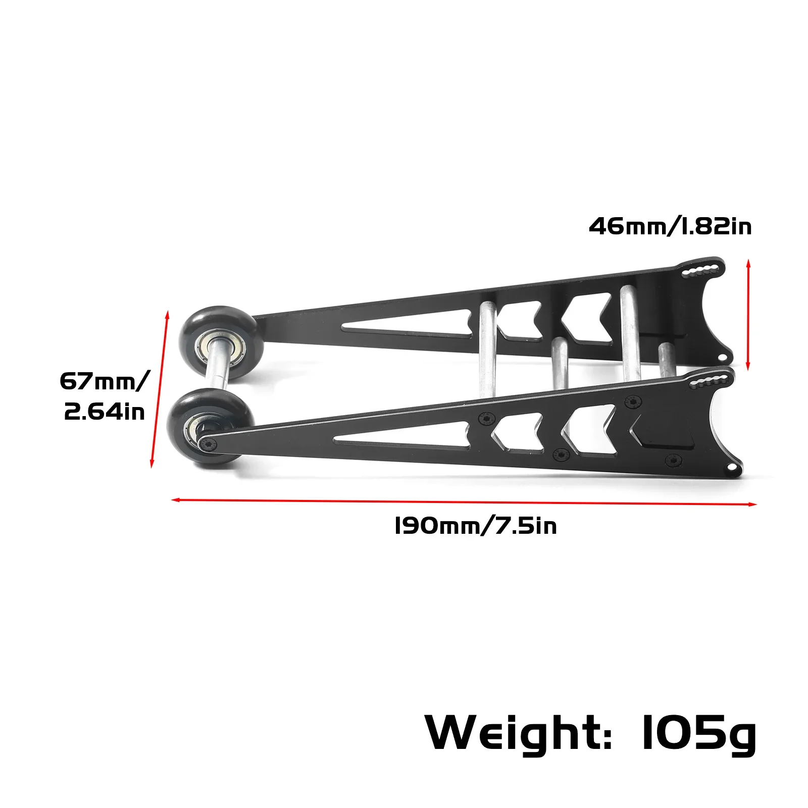 Kit barra con ruote in alluminio per auto Traxxas Slash/Rustler/Bandit 2WD 1/10 RC |   Aggiornamento leggero e durevole |   Installazione semplice