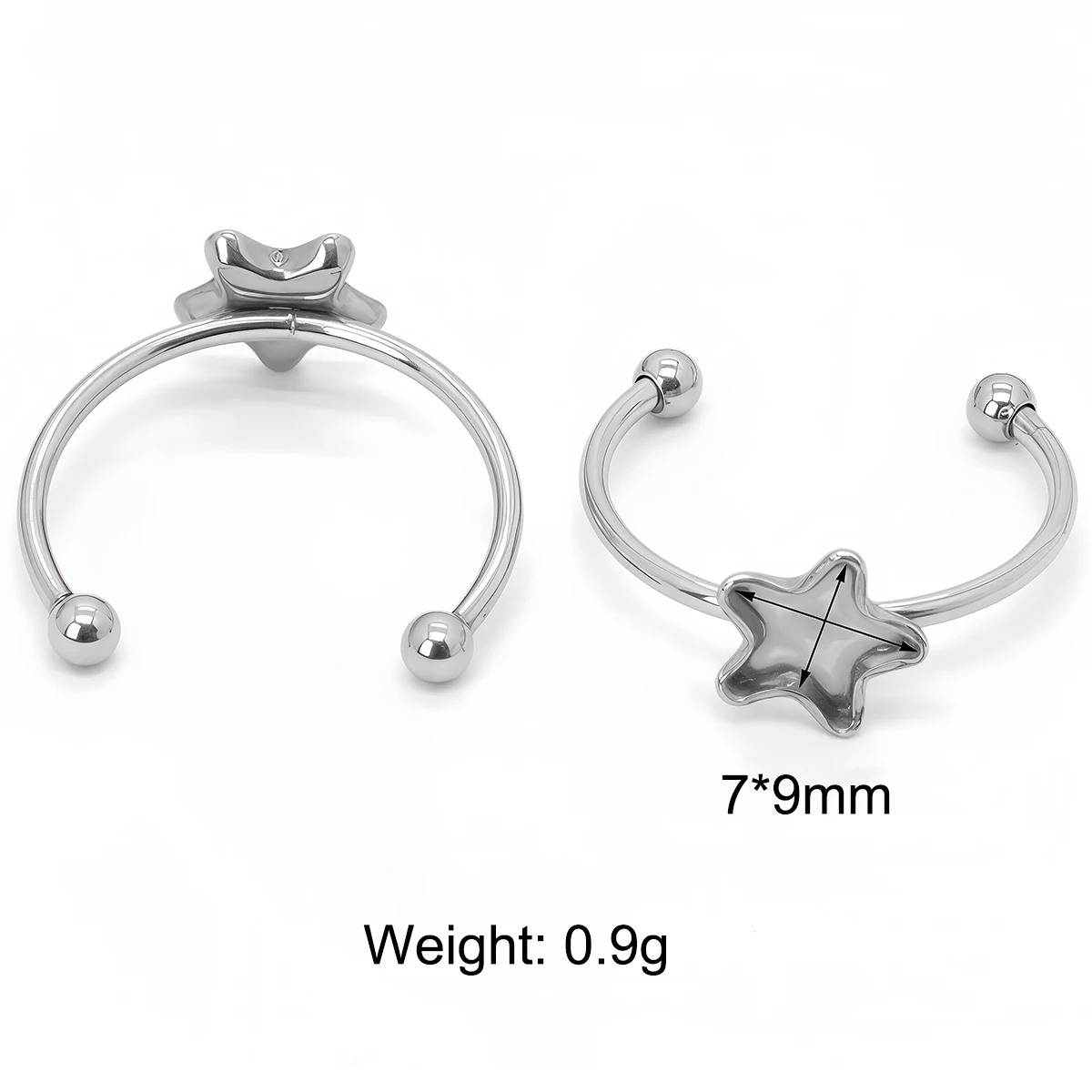 3/10 Stück Edelstahl Verstellbare Ringfassungen, Leere Basis, Verschiedene Formen, Cabochon-Knopf-Fassungen für DIY-Schmuckherstellung – Detail 8