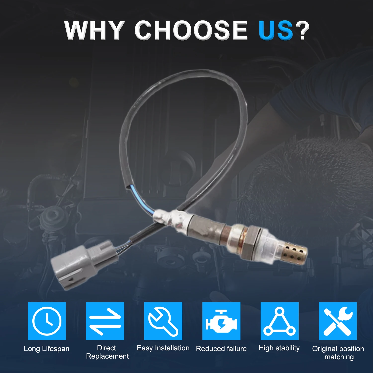 เซ็นเซอร์ออกซิเจนแลมบ์ดาหลังใหม่ 234-4069 สำหรับรถยนต์โตโยต้า ยาริส ปี 06-14 อีโค่ ไซออน xA xB ปี 04-06 เครื่องยนต์ 1.5 ลิตร 8946552060 89465-52060