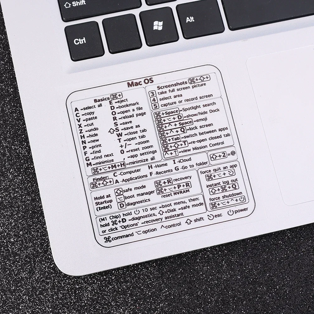 Для ПК с ОС Windows, компьютерная наклейка с ярлыками на клавиатуру, клейкая прозрачная наклейка для Macbook OS, ноутбука, рабочего стола, ярлыки