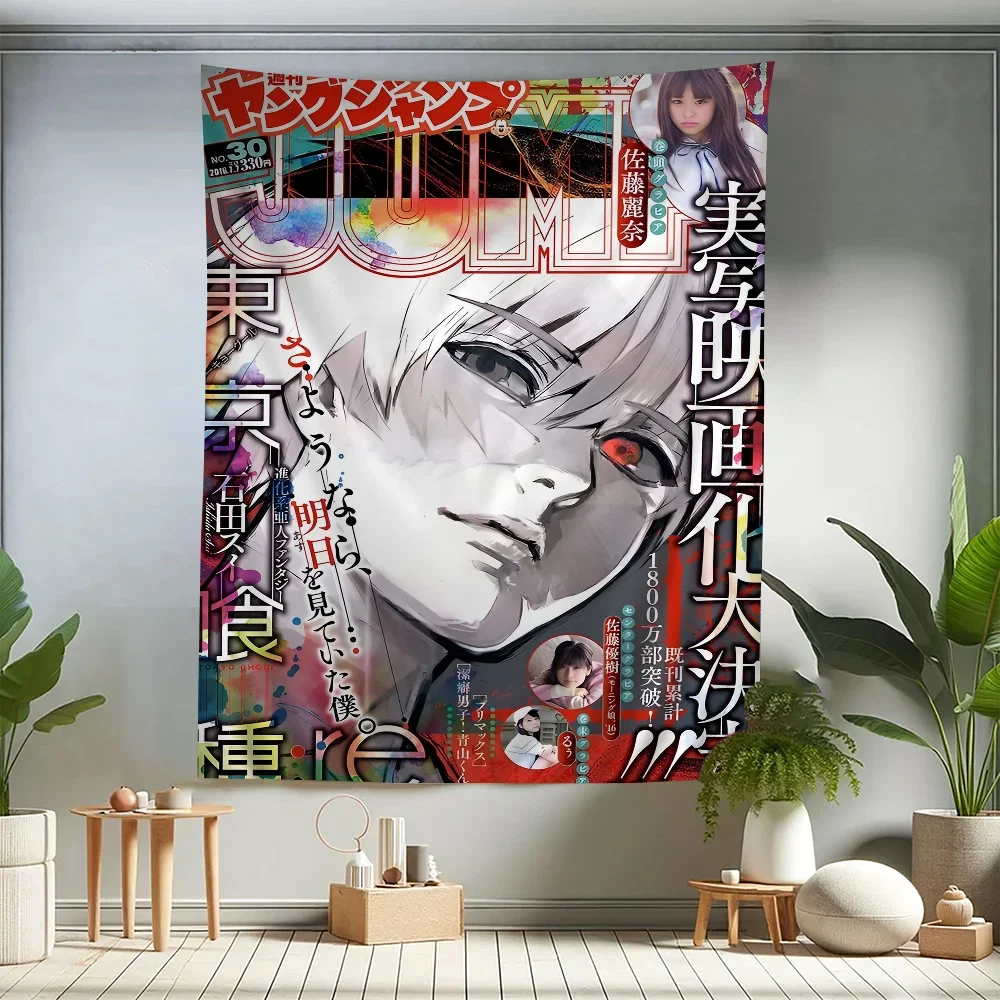 Anime Tokyo Ghoul Cartoon Tapestry Wall Hanging Decoration Household Home Decor