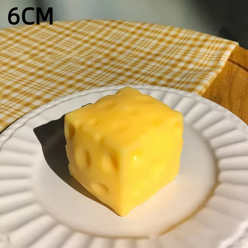 Jumbo Kaasblok Stress Squishy Object Grote Maat Langzaam Terugverende Stressverlichting Fidget Voor ASMR Sensorische Anti-Stress Angstverlichting