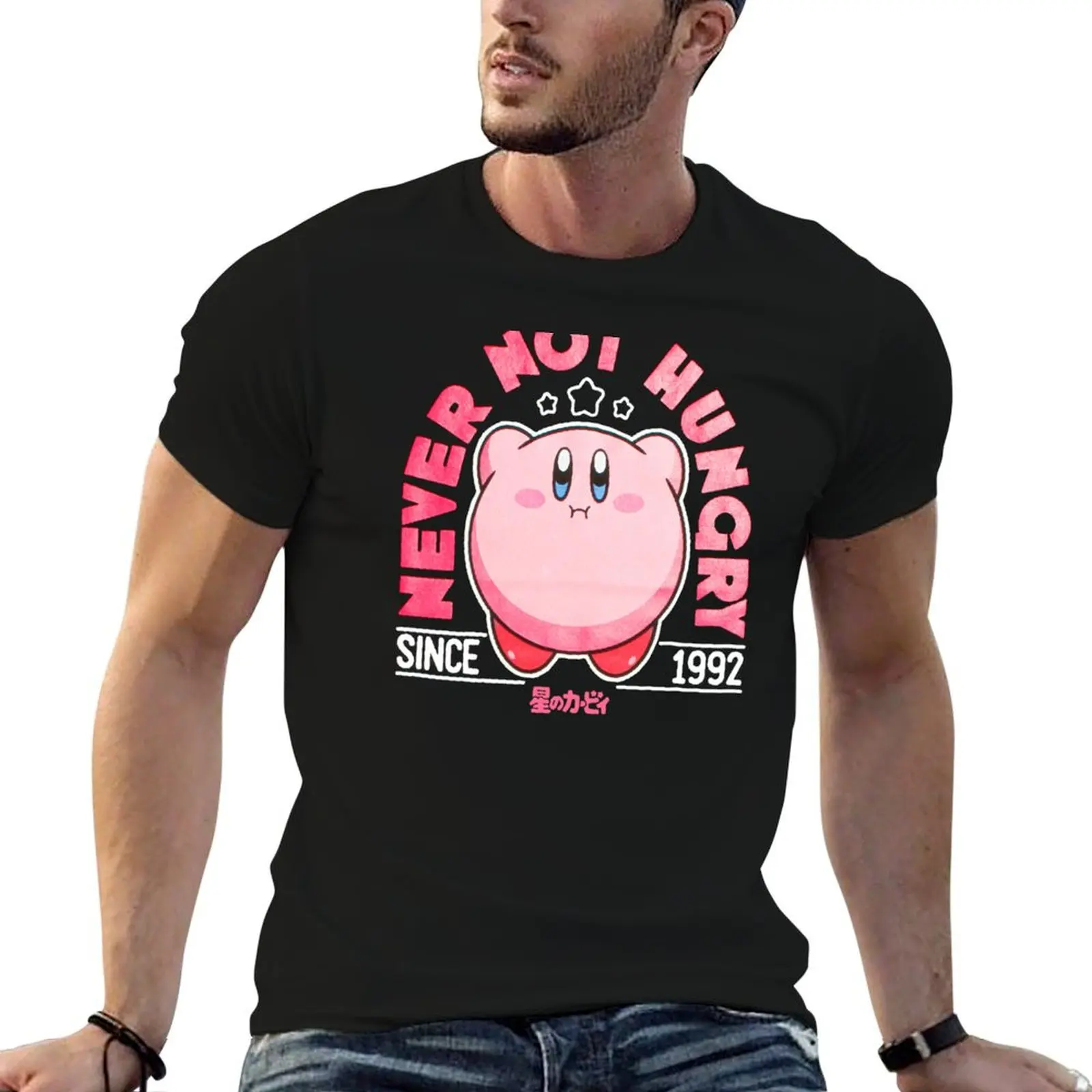 Kirbi Pink Alien Hero T-shirt Essential T-Shirt customs blue archive cute clothes anime t shirts mens t shirt