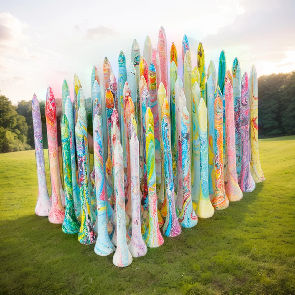 50 قطعة الخشب جولف تيز كرة جولف الأظافر تيز أكثر استقرار جولف التدريب الكرة المحملة الملونة كرة جولف حامل تيز إكسسوارات الغولف