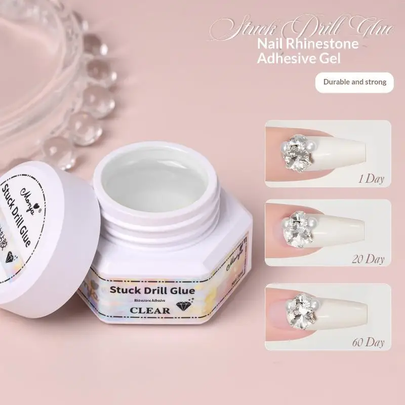 5ml 5 IN 1 Nail Glue Gel Multi-functional Rhinestone Stick Reinforcement Gel 3D Shaping Sculpting Carving Nails