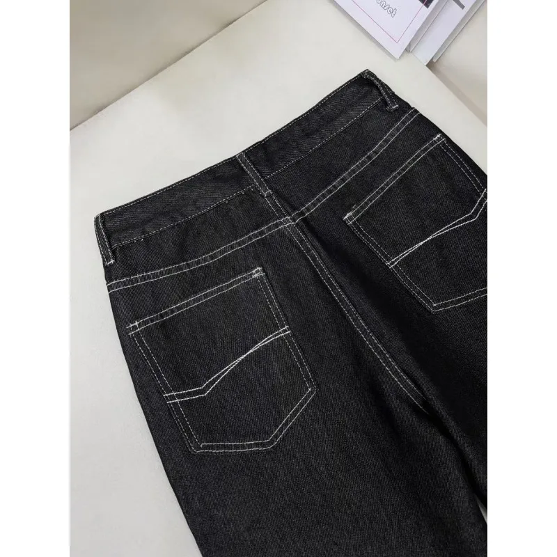 Men's Loose Straight Leg Jeans Trendy American High Street Style New Arrival Versatile Men's Denim Pants for Casual Wear