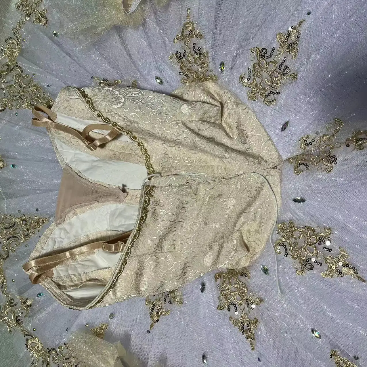 Disfraz de ballet profesional de alta calidad, traje de ballet de tamaño personalizado, vestido de competición de gama alta
