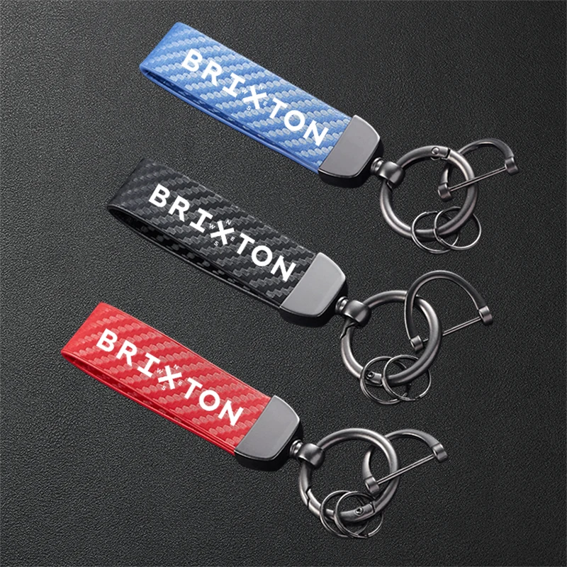 

For Brixton Cromwell 125 1200 Crossfire Storr 500 Sunray Felsberg 125 250 SK 8 Carbon Fiber Patterned Motorcycle Keychain