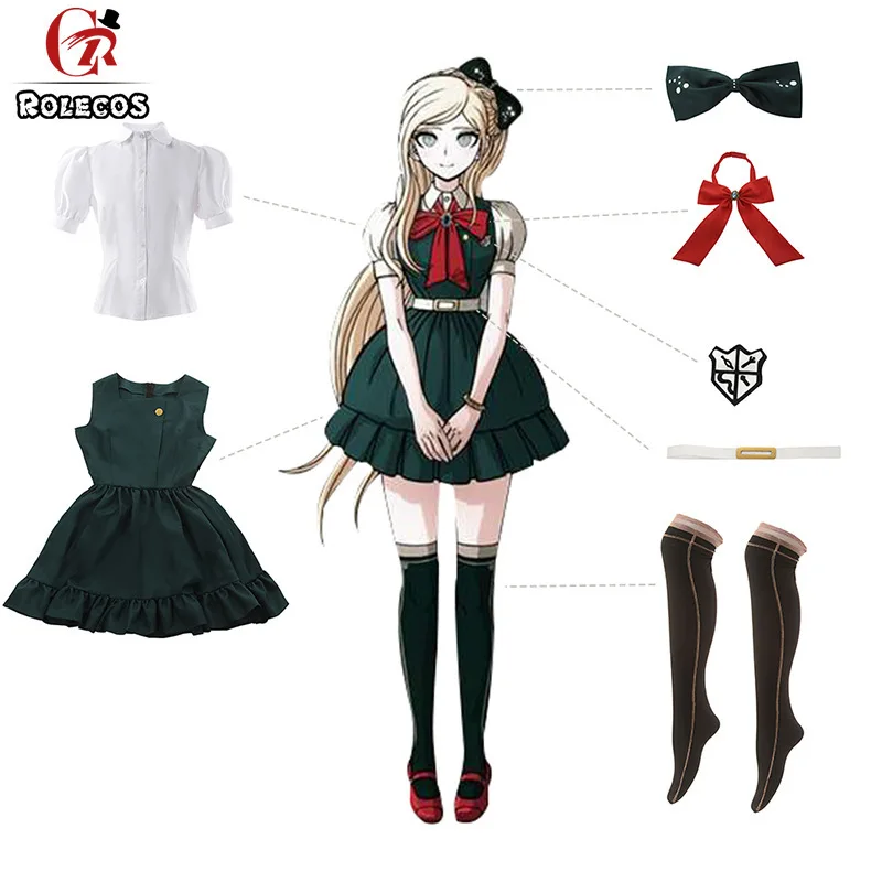 Anime Danganronpa 2 Despair Sonia Nevermind Cosplay Dress Woman Party Halloween Costume JK School Uniform And Wig