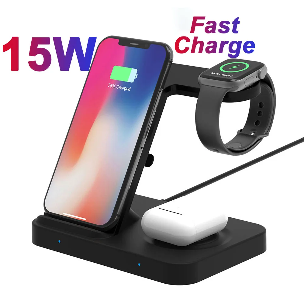 

3 in 1 Wireless Charger for Apple for iPhone Wireless Charger for Samsung Watch Wireless Charger for Airpods Charging Station