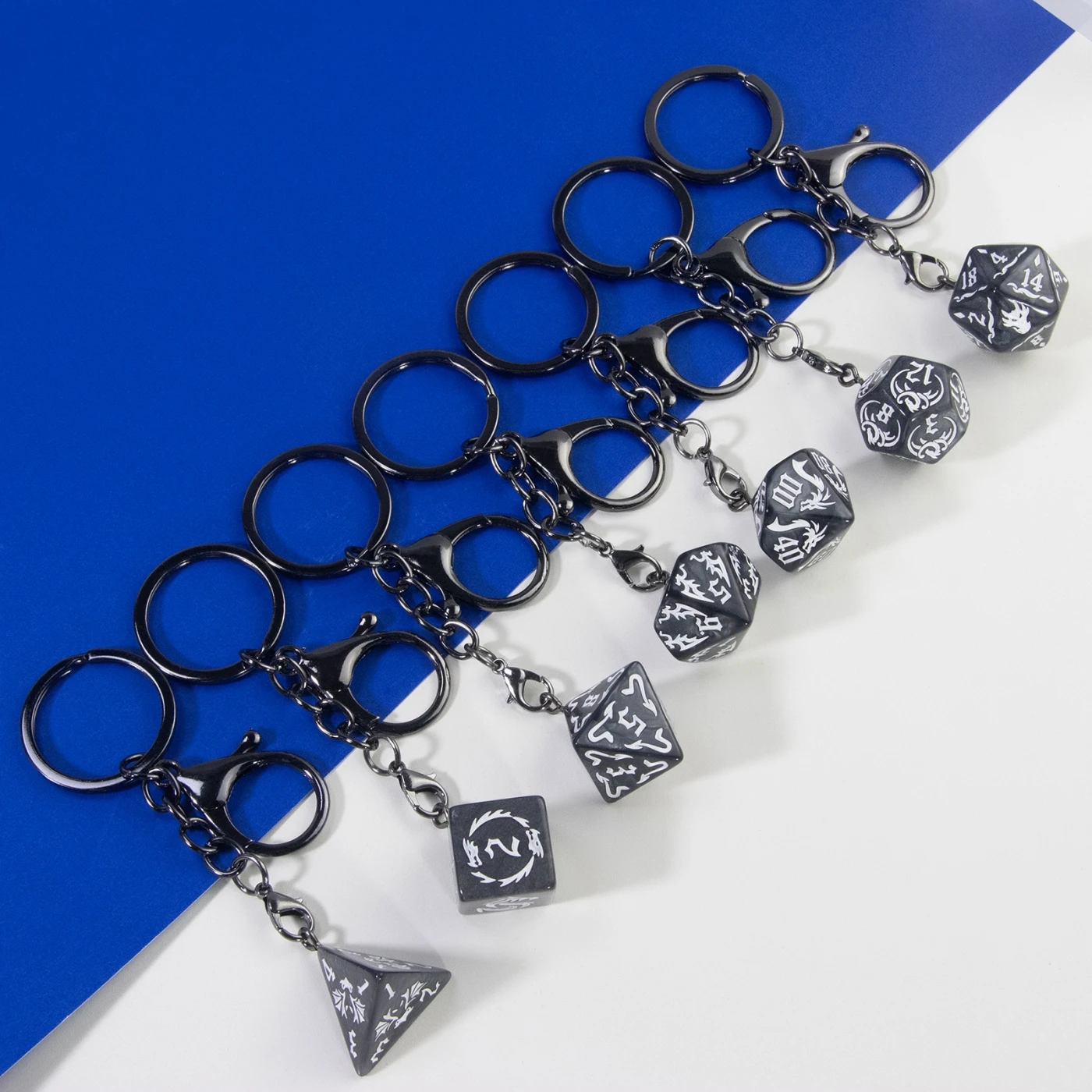 Keychain with Cool Dice Pendant Table Game Gift for Women Men Handbag Accessories DIY Handmade Jewelry