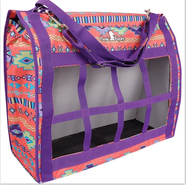 2025 حقيبة تغذية الحصان المطبوعة المخصصة حقيبة القش #1