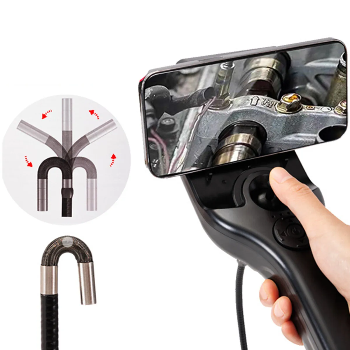 

6MM 2MP1080P WIFI 360 Degree Steering Four Way Articulate Joystic Steering Endoscope CMOS Borescope Otoscope Digital Microscope