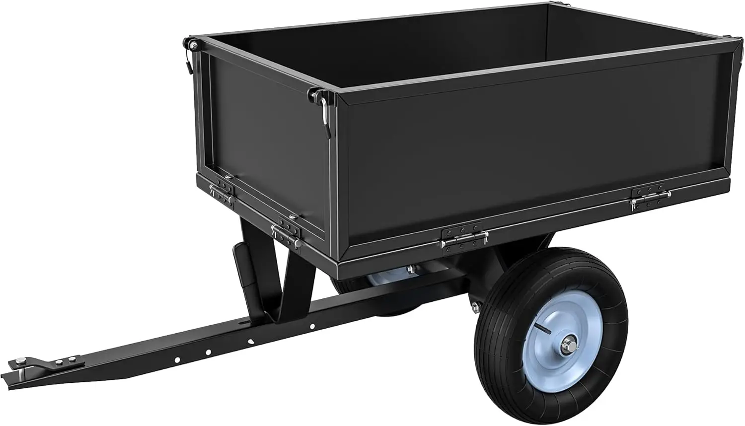 

500lbs Heavy Duty Tow Behind Lawn Dump Cart, 20 Cu.Ft Utility Dump ATV Trailer with Removable Sides for Riding Lawn Mower Tracto