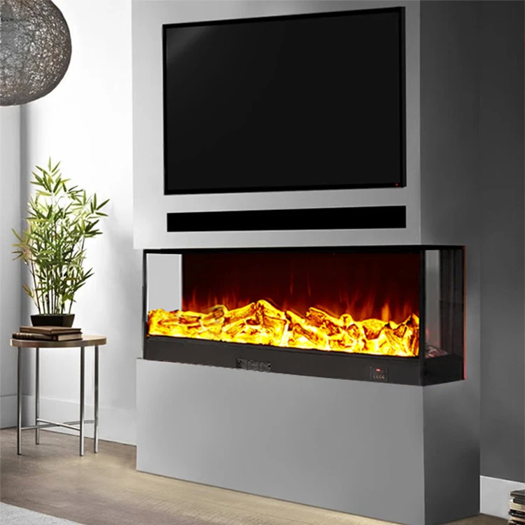 Camino 42-Inch Electric Fireplace Console Table Hot Sale 3-Sided Incasso Design for Household Use in English Operating Language