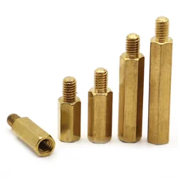 M2 M2.5 M3 M4 M5 Brass Hex Male Female Standoff Board Rack Stud Hexagon Threaded Pillar PCB Column Motherboard Spacer Bolt Screw