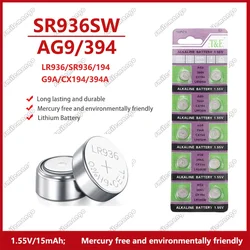 40PCS-200PCS AG9 394 LR936 394A L936F SR936SW 1.55V Lithium Batteries Button Battery for Watch Toys