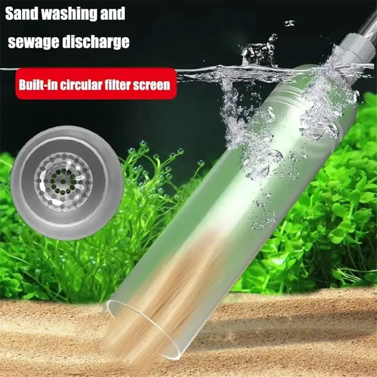 

Portable Large Fish Tank Aquarium Washing and Water Change Cleaning Tool