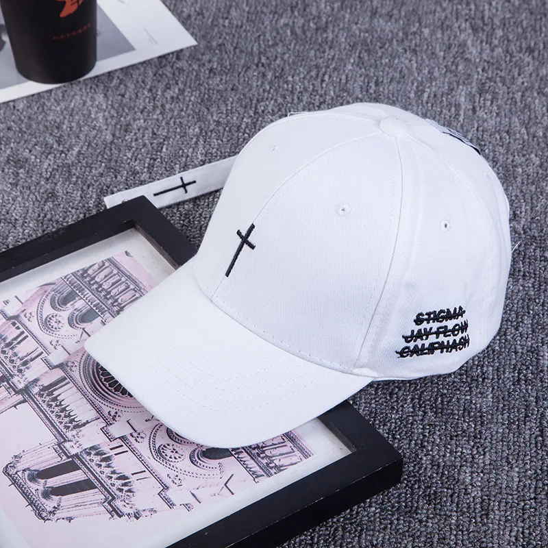 New Embroidery Cross Baseball Hat Male Ma\'am Outdoors Curved Embroidery Sunshade Cap bone snapback caps hip hop casquette hats
