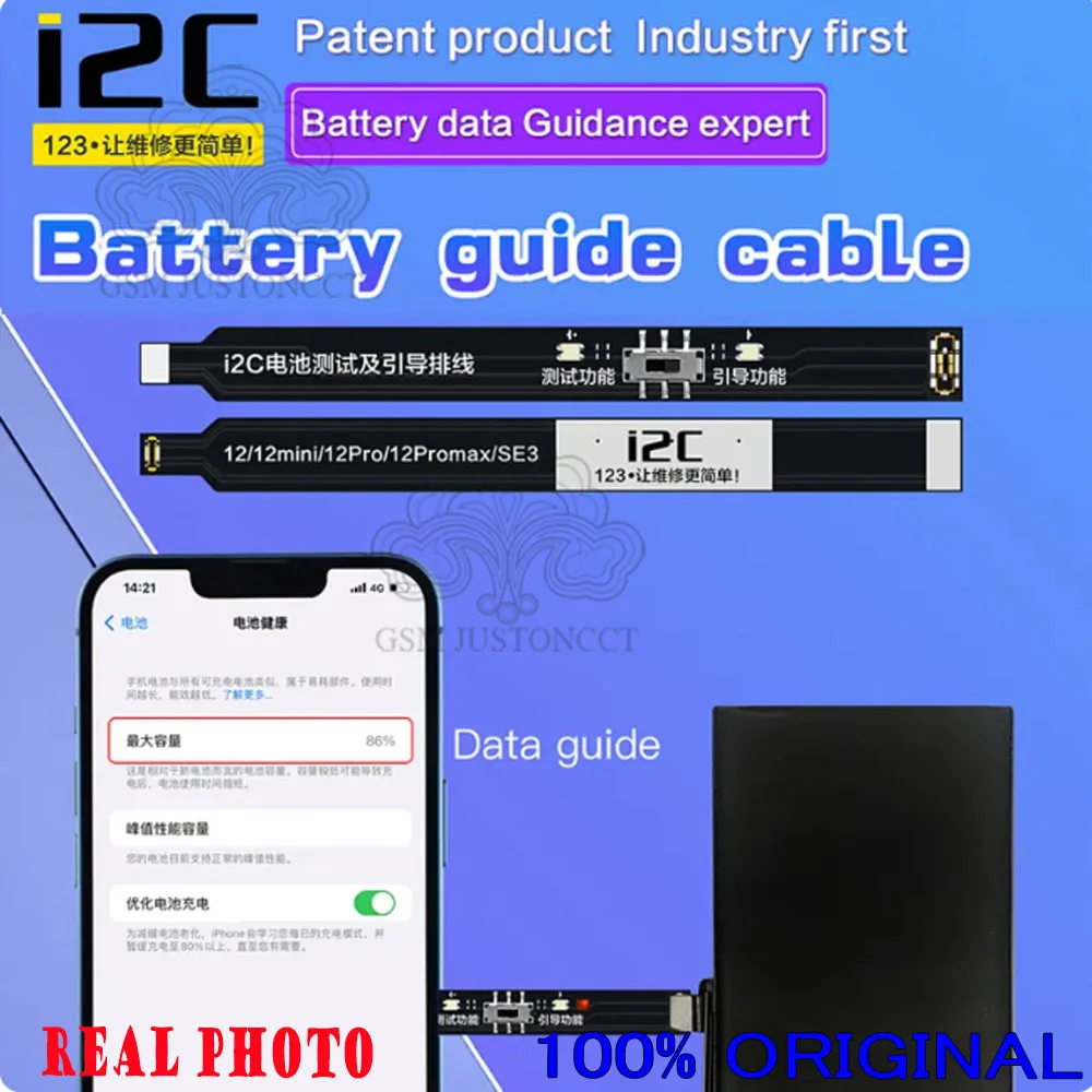 Battery Repair Flex Cable for iPhone 5SE-13Pro Battery, Health Data Guide Boot Edition, Pop Ups, Windows Repair Tool, I2C