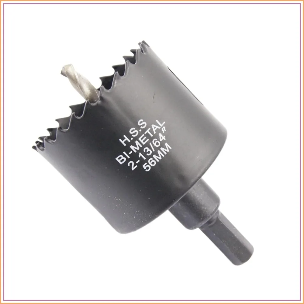 

56mm Bi-Metal Hole Saw, 1.8mm Thick, Cuts Wood, Plastic, Plasterboard & Metal Pipe, Up to 38mm Depth