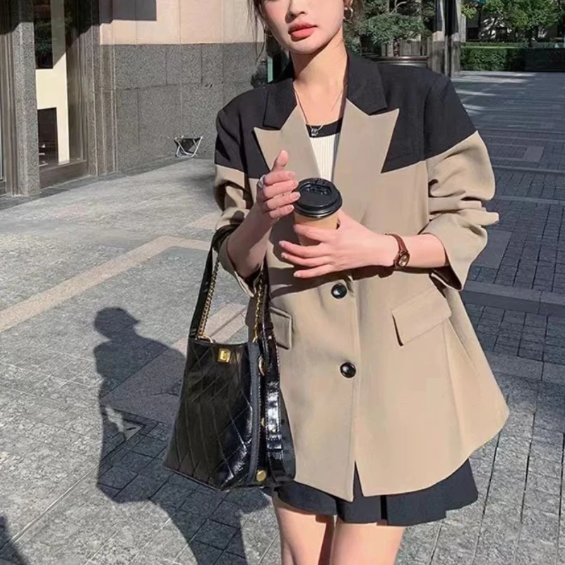 High Quality Women's Medium Length Blazers Korean Style Female Coats and Jackets Fall Elegant Youth Outdoor Trend 2025 Outerwear