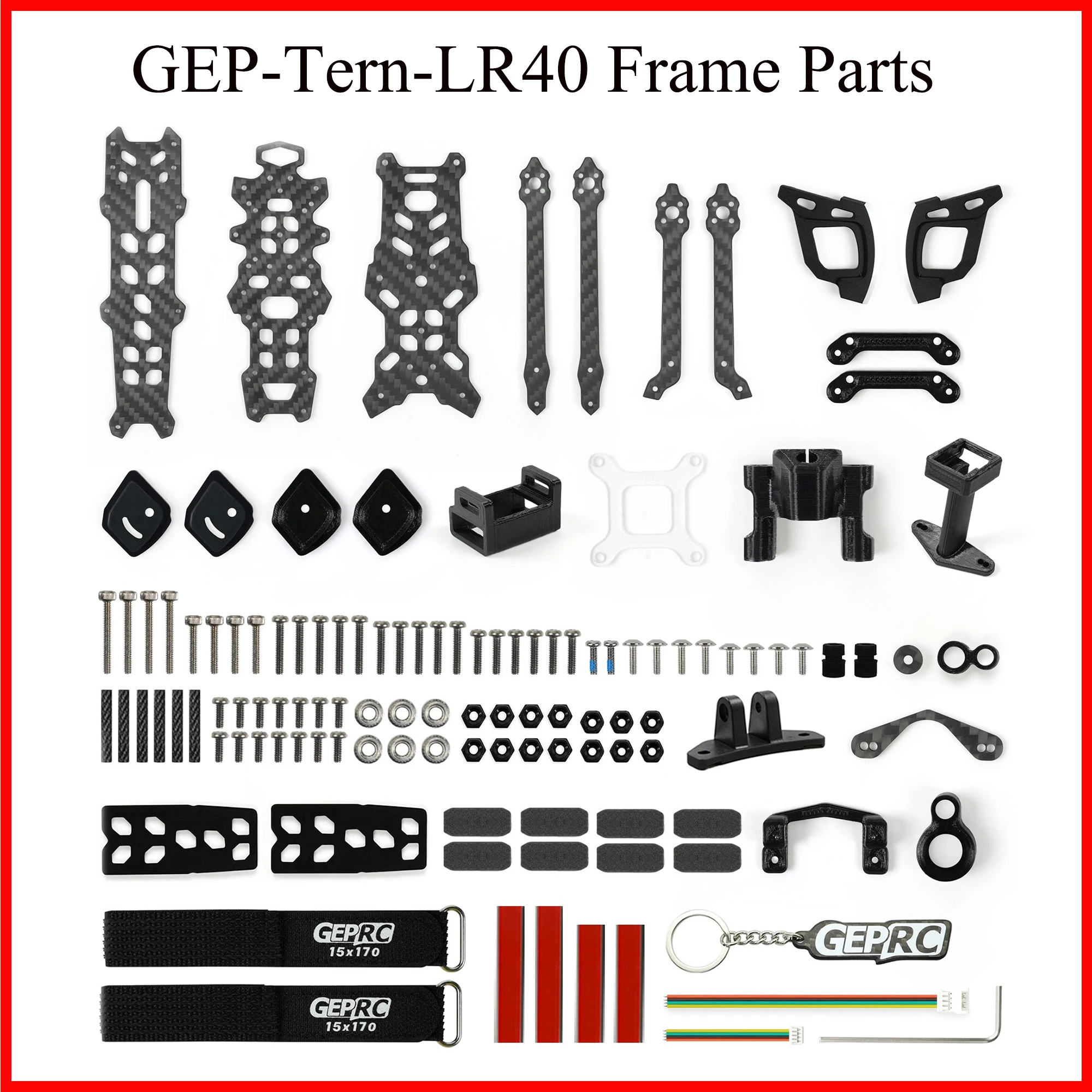 GEPRC GEP-Tern-LR40 Frame Parts for FPV Drone Accessories with GPS Mount/SPEEDX2 1404 3000KV Motor/M10 Nano/O3 Camera Mount