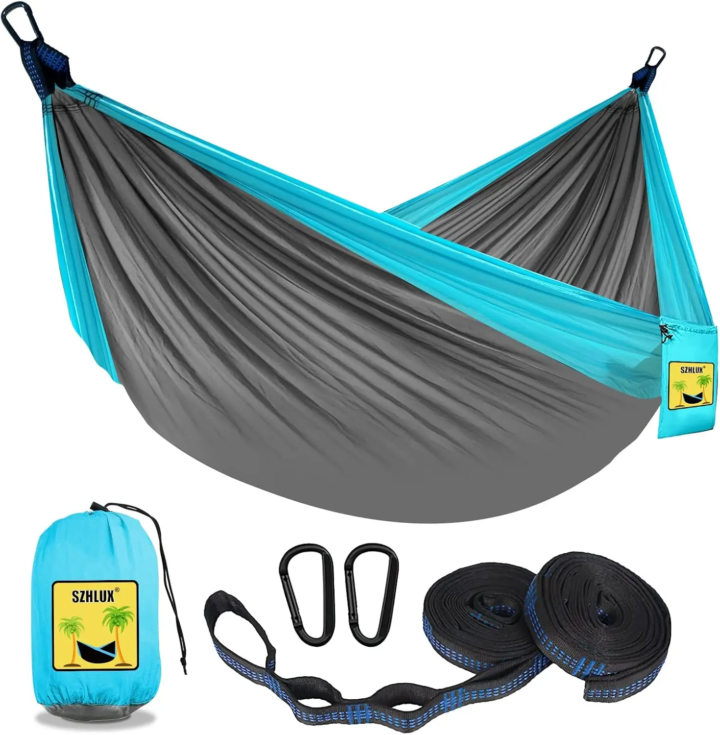 Camping Hammock Double & Single Portable Hammocks with 2 Tre