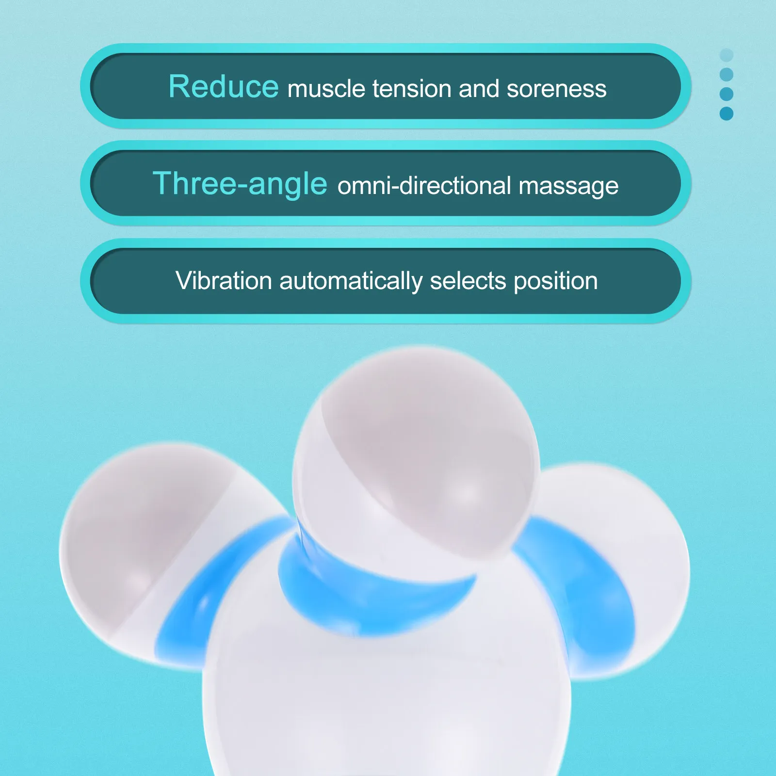 1Pcs Premium Body Massaging Device Compact Mini Rechargeable Multi-Purpose Handheld Massager for Home Salon Muscle Tension