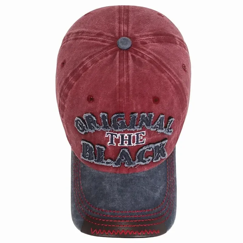 Retro Letter Embroidery Baseball Caps Spring Summer Men Women Cotton Adjustable Casual Hat Hip Hop Streetwear Sun Hats y2k hat image 3
