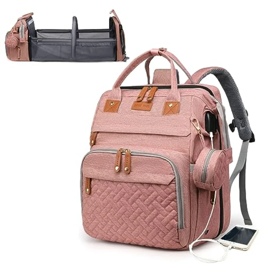 

Baby Diaper Bags with Changing Station Waterproof Diaper Bag Backpack for Moms Dads with USB Charging Port Baby Shower Gifts La