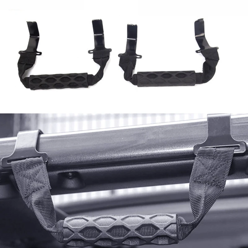 

4Pcs Top Roof Roll Bar Grab Handles Grip For Jeep Wrangler JL 2018 2019 2020 2021 Car Accessories