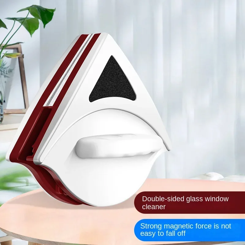 Clean Triangular Magnetic Double-sided Wipe High-rise Glass Wipe Double-layer Insulating Glass Scraper Window Artifact