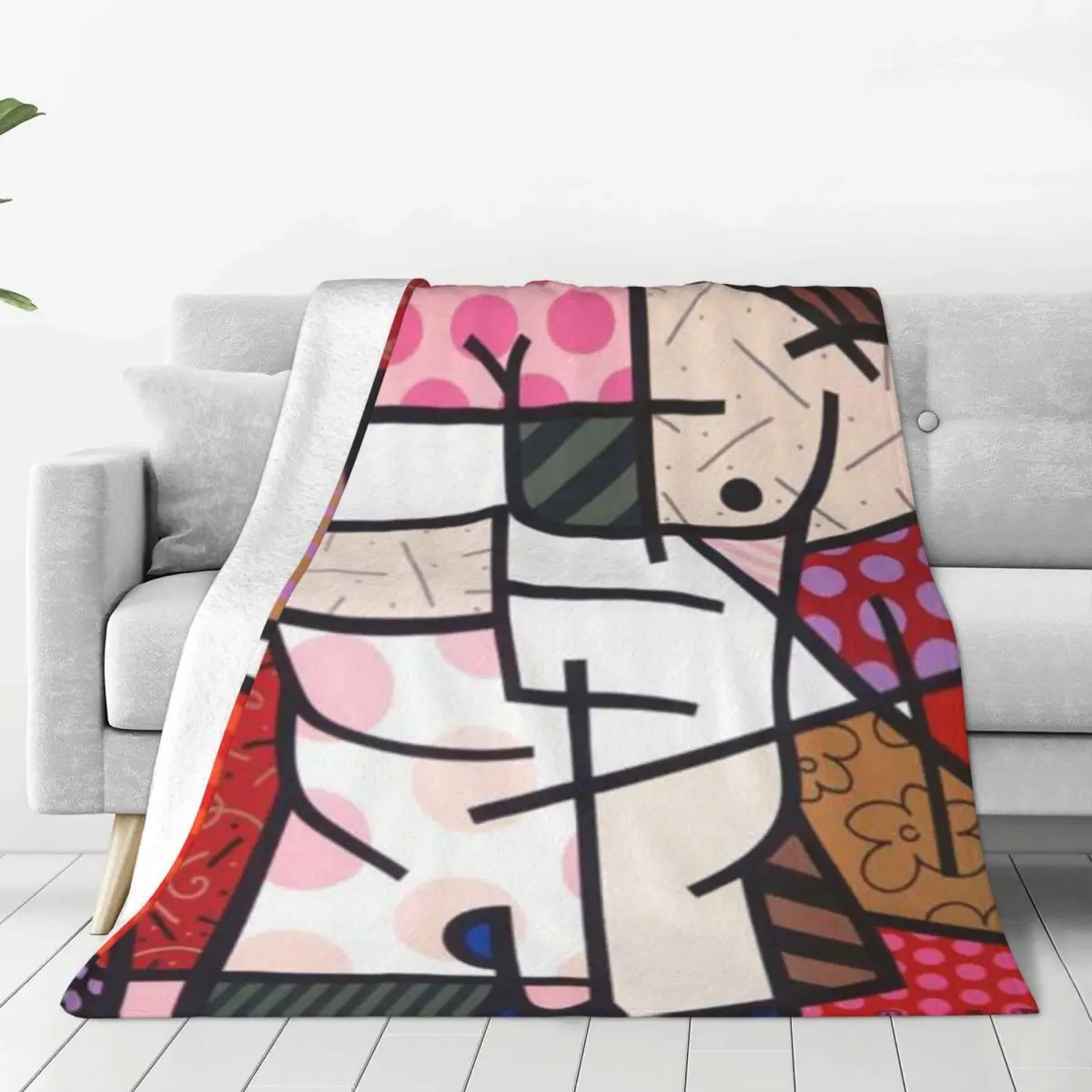 

Fluffy Baby Blanket Britto Anime Sofa Camp Nap Bedspread Cozy Flannel Blanket Bedroom Decor