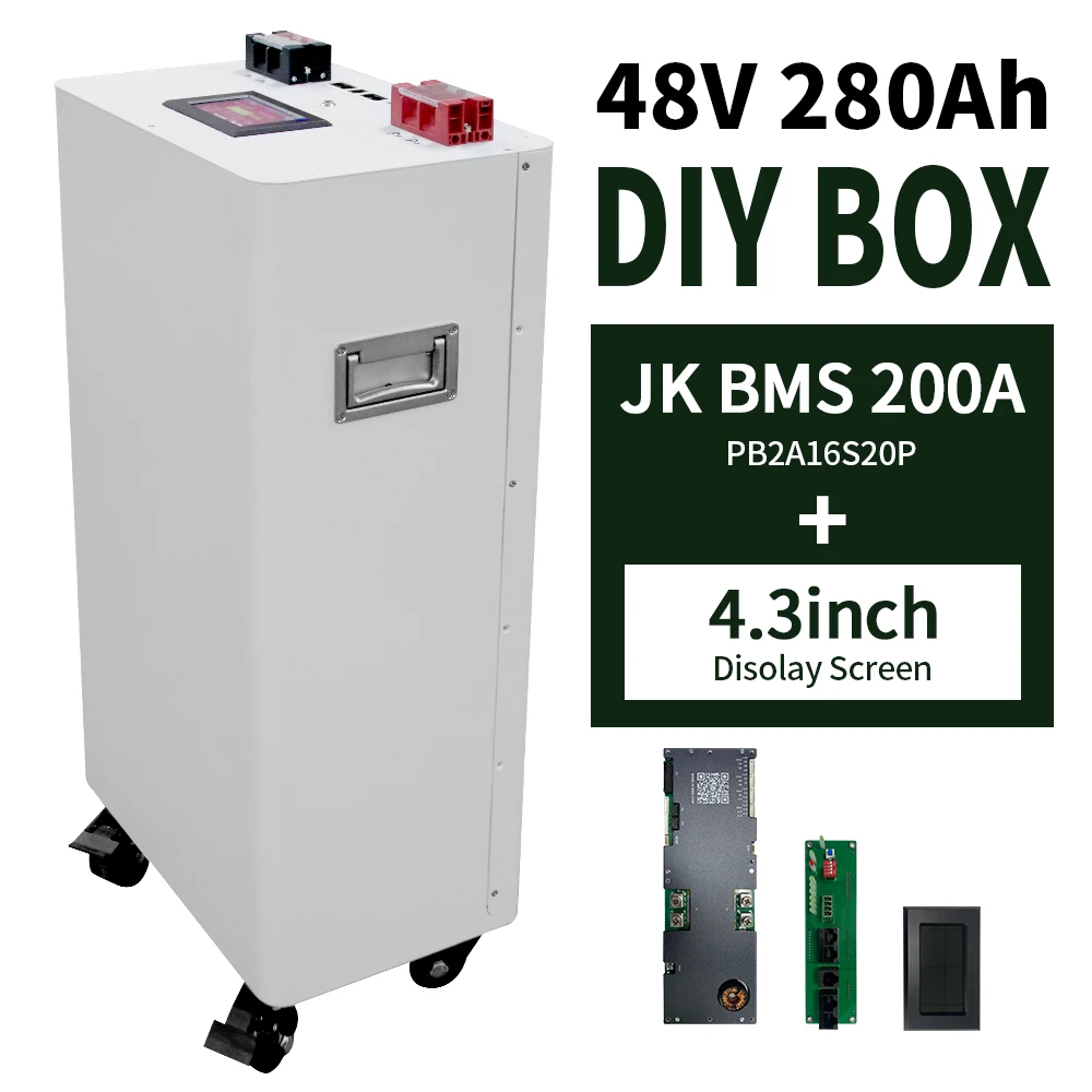 

48V 280ah Golf Cart LiFePO4 Battery Pack BMS 4.3 Inch LCD Lithium Ion Home Energy Storage