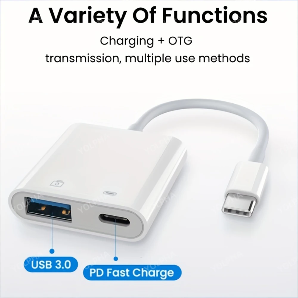 Type C OTG Converter Fast Charging Cable Adapter USB C To USB 3.0 Charge Splitter OTG For Mouse Keyboard U Disk Game Notebook