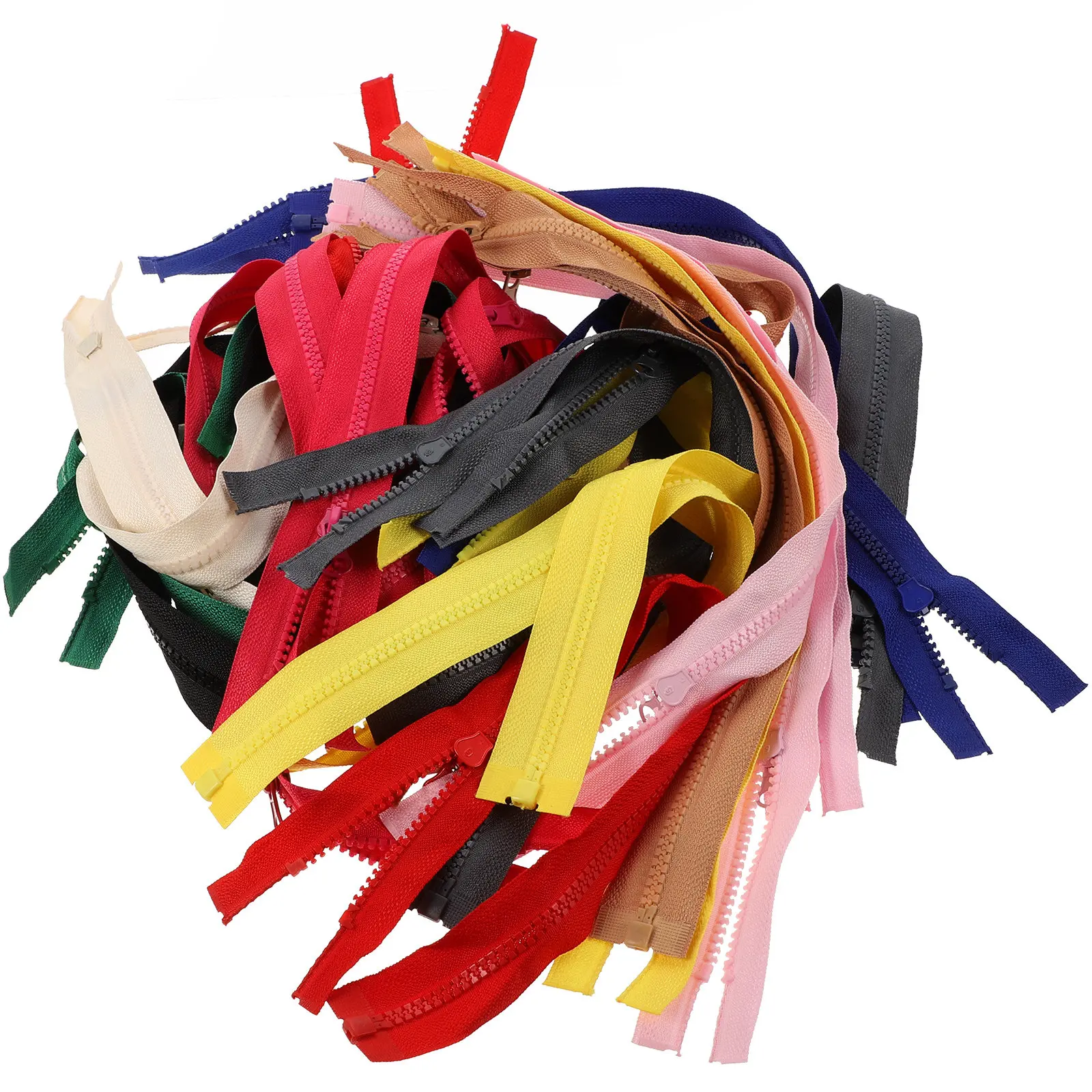

30Pcs Resin Zippers Colorful Sewing Zippers Close-End Bulk for Clothing Bags DIY Crafts Garment Accessories Jacket Zipper