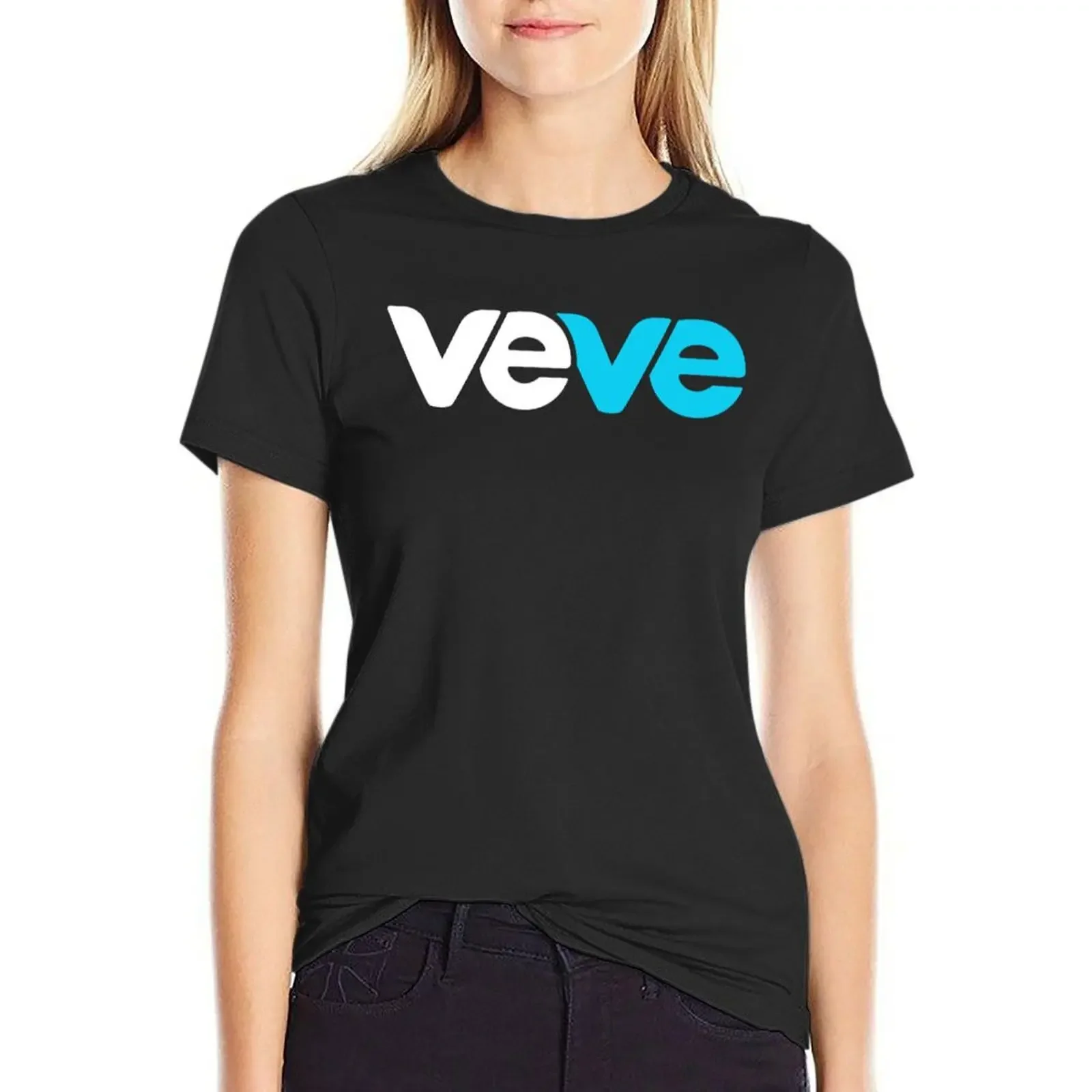 

Veve logo T-Shirt anime clothes blacks tees tops Women
