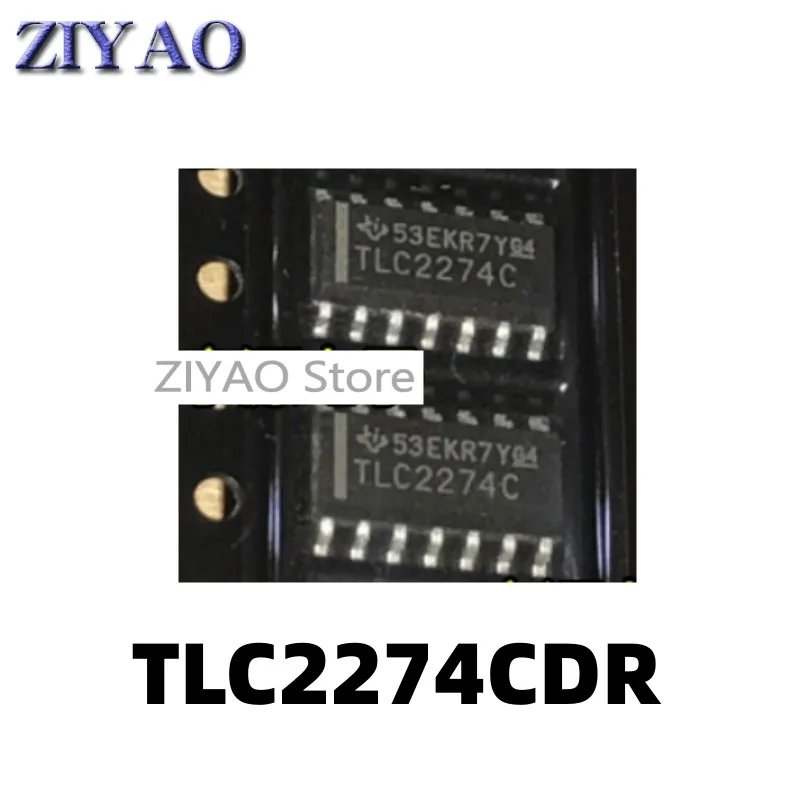 5PCS TLC2274CDR TLC2274 TLC2274C SOP14 four channel operational amplifier chip