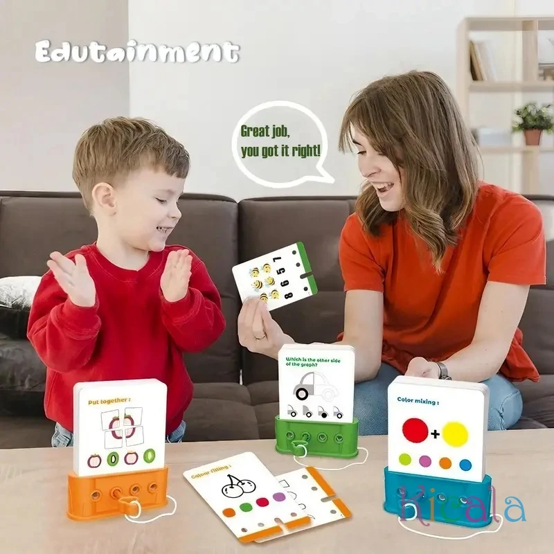 Children Montessori Puzzle Toys Logical Thinking Training Unlock Game Baby Cognition Lock Pick Early Educational Gift for Kids