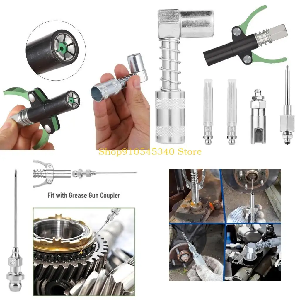 

U2JA Комплект смазочных муфт, 6 шт., аксессуары из углеродистой стали, конструкция быстрого соединения, подходит для