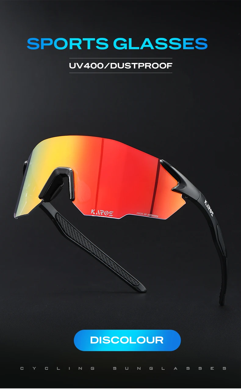 KAROS Photochrome Fahrradbrille MTB Rennrad Brillen Männer Frauen Outdoor-Sport Sonnenbrille Verstellbare Linse für Fahrrad K01 – Detail 1