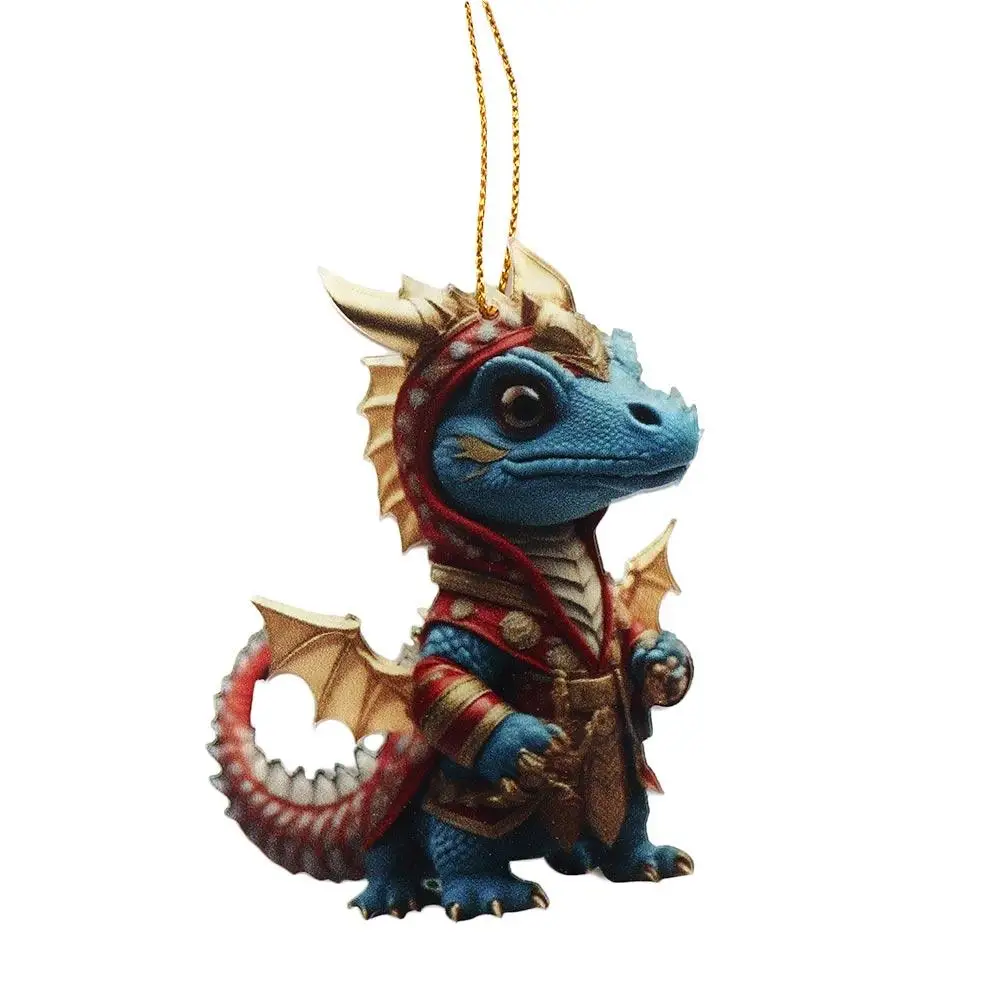 

2D Dragon Baby Hanging Ornament Dragon Baby Acrylic Christmas Tree Dragon Pendants Decorative Navidad
