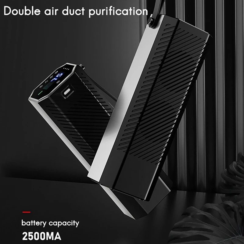 2X Portable Aluminum Alloy Car Air Purifier Cleaner USB Mini Home Air Cleaner For Outdoor For Just A Replacement Filter