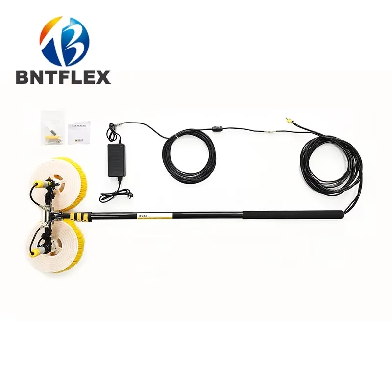 

7.5m Double-Head Solar Photovoltaic Panel Cleaner Robot 220V Water Spray Cleaning Equipment Roof Brush Rubber Making Machinery