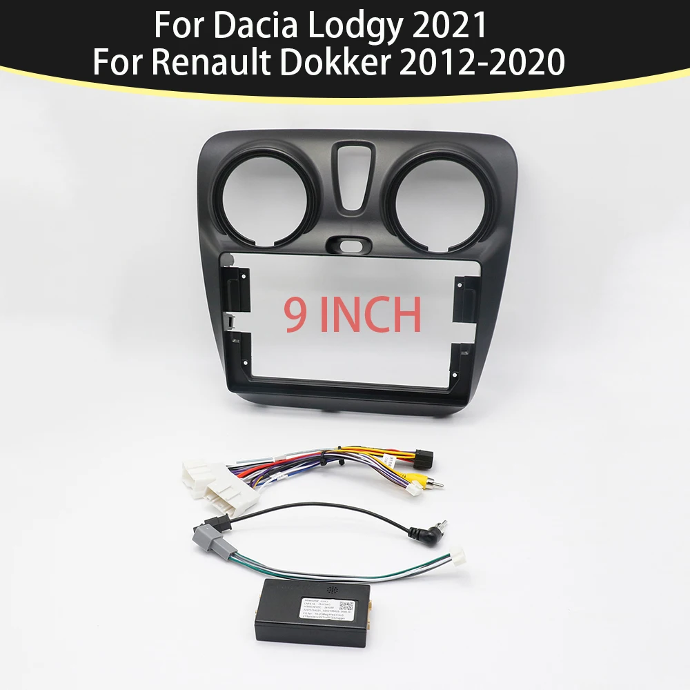 9 Inch Car Frame Fascia Adapter Canbus Box Decoder Android Radio Dash Fitting Panel Kit For Dacia Lodgy Renault Dokker 2012-2020