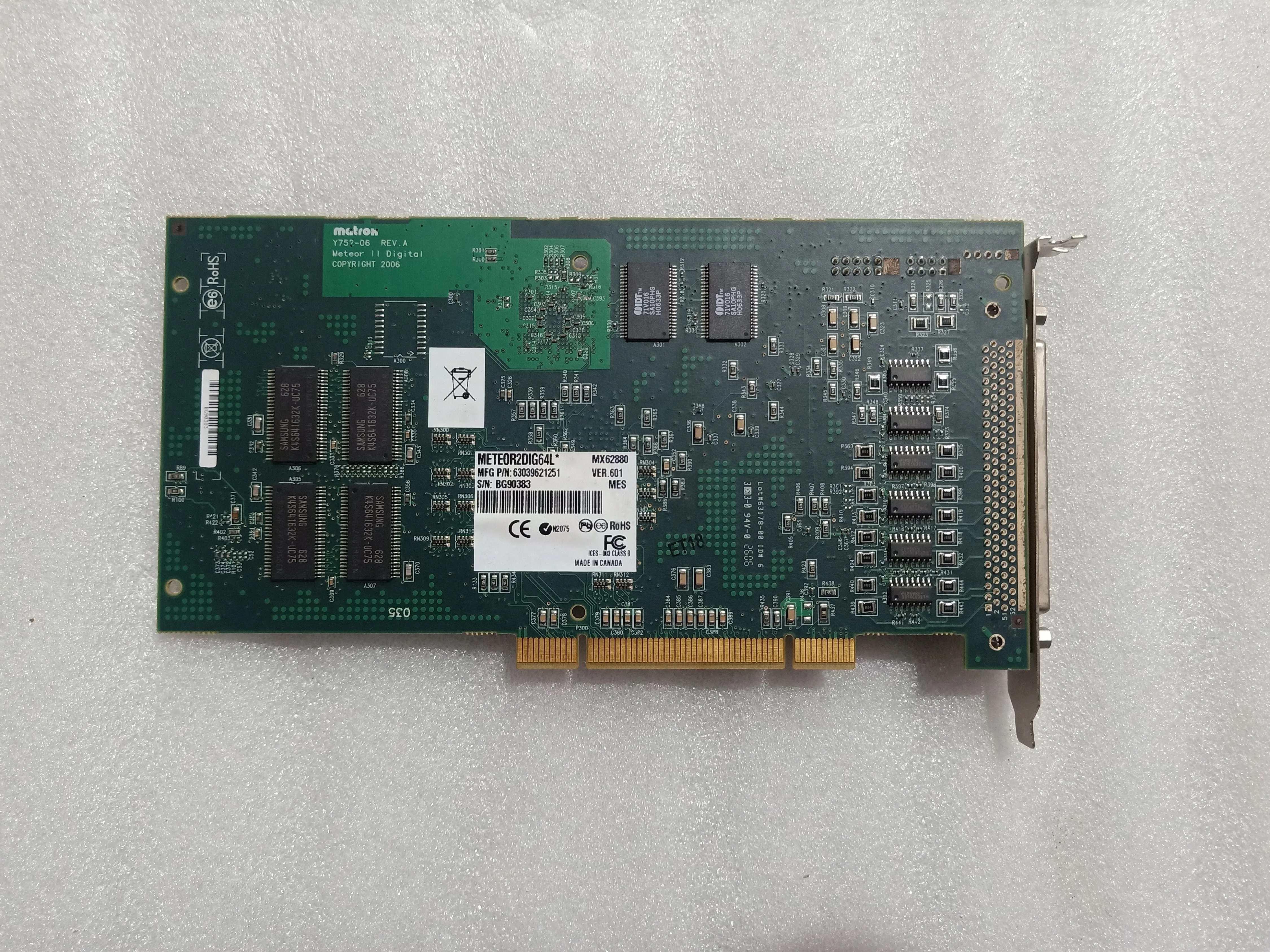 MATROX Y752-06 REV.A Meteor II Digital