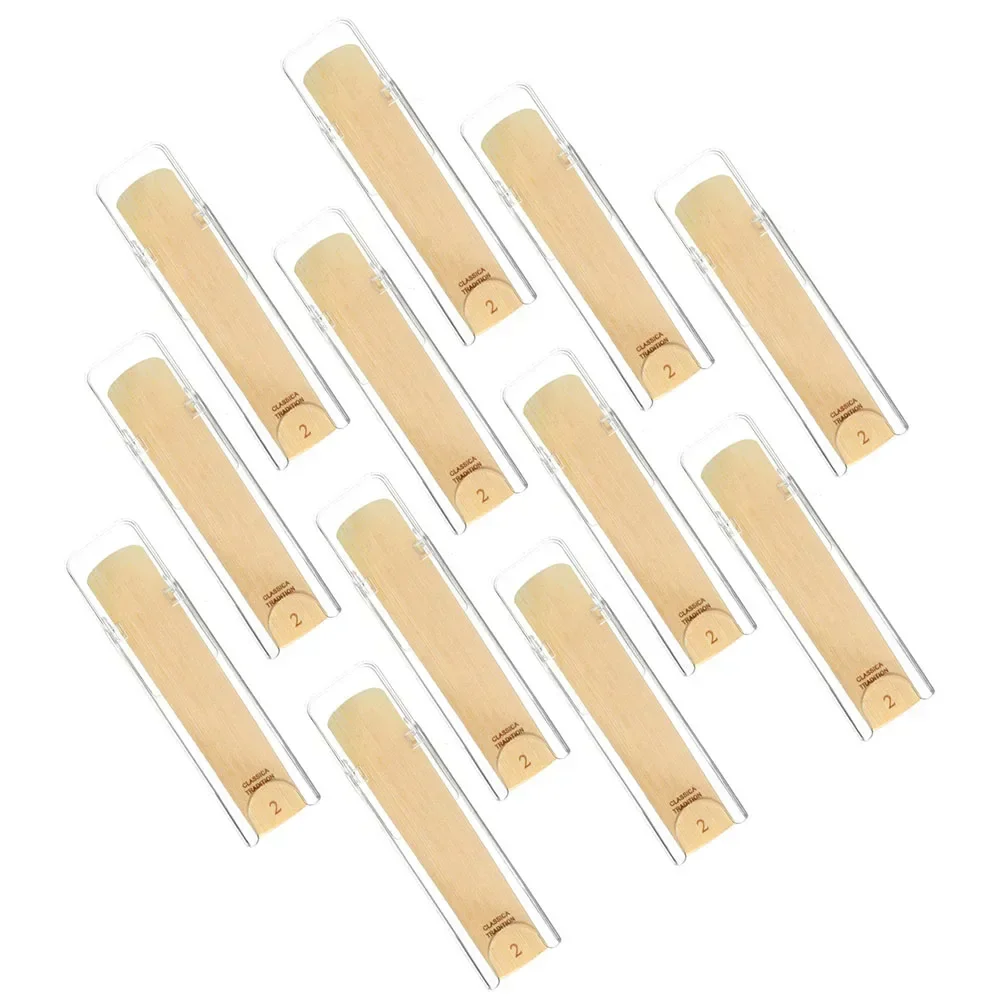 10pcs Bb Tenor Saxophone Reeds Strength 2.0 2.5 3.0 Sax Reed Parts Musical Instrument Accessories High Quality Durable Solid