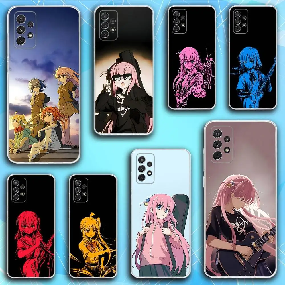 

B-Bocchi The R-Rock Phone Case For Samsung S30,23,21,22,20, FE lite,S10,9,8,7 PIus Note20ultra Soft Transparent